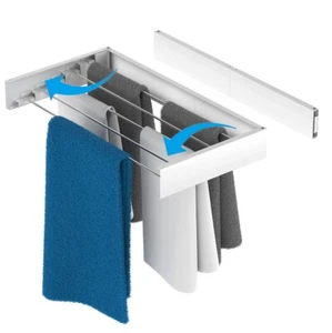 Wäscheständer, Wäschetrockner aus hochwertigem Aluminium, Trockenlänge 4 m - Bild 1 von 9