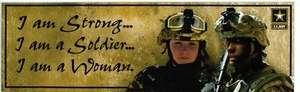Autoaufkleber I Am Strong, I Am A Soldier, I Am A Woman - Bild 1 von 1