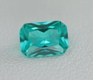 1-1.3ct 1pcs Octagon 7x5 mm Recrystallized Paraiba Blue Garnet (YAG) Lab Grown  - Picture 1 of 3