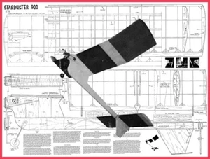 Model Airplane Plans (FF): STARDUSTER 900 Hi-Thrust for .19-.45 by Sal Taibi - Picture 1 of 6