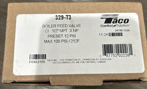 Taco 329-T3 Cast Iron 1/2-Inch FPT x 1/2-Inch FPT Pressure Reducing Valve - Picture 1 of 2