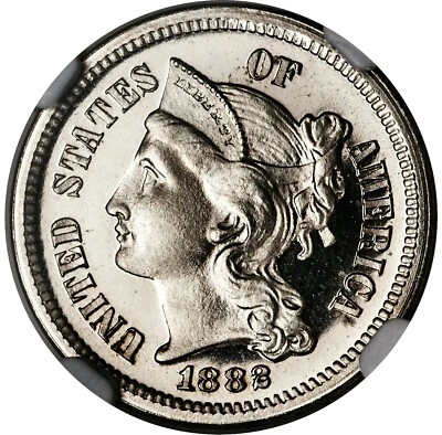 1882 3C Nickel PR67 Ultra Cameo - Image 1 of 4