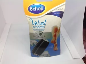 SCHOLL VELVET SMOOTH REPLACEMENT DIAMOND HEAD ROLLERS 2x IN PACK 1x SOFT ,COURSE - Picture 1 of 3