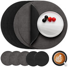 Myir JUN Leather Placemats and Coaster Set of 6, Table Mats Round Waterproof set