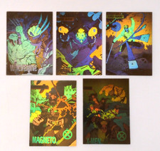 1992 marvel impel X-Men series 1 hologram insert complete card set xh1-xh5