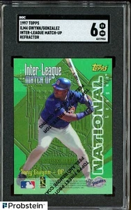1997 Topps Inter-League Match Up Refractor Tony Gwynn HOF Juan Gonzalez SGC 6 - Picture 1 of 2