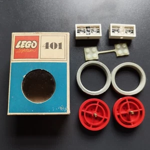 Lego System Box vintage n.401 prodotto 1964-72.Ruote grandi con assi. - Foto 1 di 4