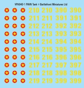 Flames of War - Vietnam: PAVN Decal Sheets (VPA940) - Picture 1 of 1
