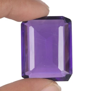 Amatista violeta corte esmeralda 109,85 quilates Piedras preciosas sueltas para hacer joyas - Imagen 1 de 5
