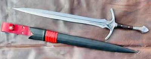 Hand Forged High Carbon Steel Medieval Battle Ready Sword Sharp Blade Viking - Picture 1 of 7