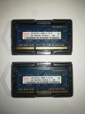 2 RAM HYNIX DA 1GB 2X1GB DDR3 SODIMM NOTEBOOK 204 PIN PC3 *LEGGERE DESCRIZIONE* - Immagine 1 di 3