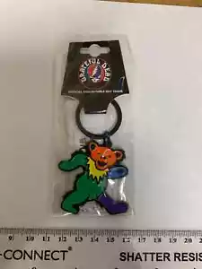 GRATEFUL DEAD DANCING BEAR 2 ROUND HIGH QUALITY METAL KEY CHAIN OFFICIAL - Imagen 1 de 7