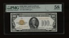 DBR 1928 $100 Gold Certificate Fr. 2405 PMG 58 Serial A02114209A