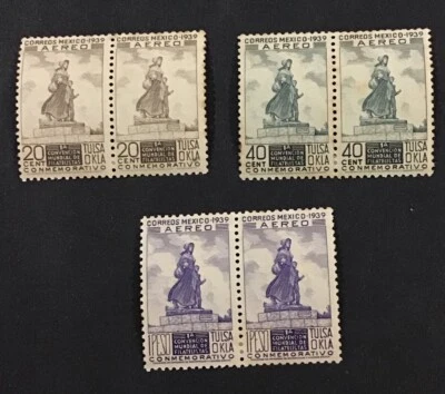 MEXICO 1939 VF MH Sc# C94-96, Pairs, Some Gum Toning ￼(W50) - Image 1 of 2