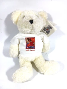 USPS Dance Salsa Stamp White Teddy Bear Plush Stuffed Animal with tag No stamp - Picture 1 of 5
