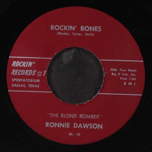 RONNIE DAWSON: rockin' bones / congratulations to me ROCKIN' 7" Single 45 RPM - Picture 1 of 2