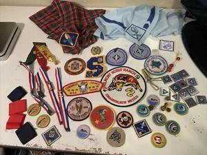 Boy Scout Patches Pins Handkerchief Lot E5 - Picture 1 of 12
