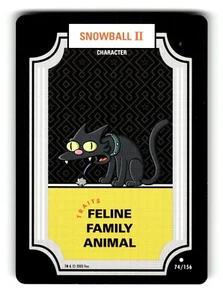 2003 Fox The Simpsons Trading Card Character Snowball II the cat #74 C - Picture 1 of 4