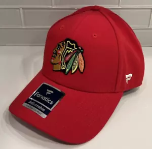 Fanatics Chicago Blackhawks Mütze Kappe NHL verstellbar rot BEDARD auf der Rückseite genäht! - Bild 1 von 13