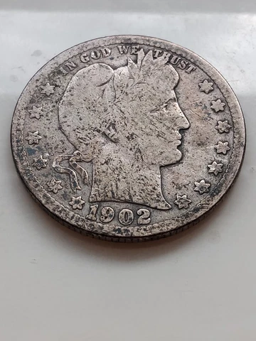 1902 O CIRCULATED 90% SILVER Barber Quarter Cover