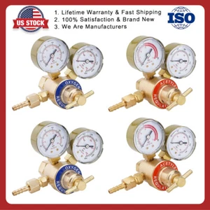 4 PACK Oxygen and Acetylene Regulators Welding Gas Gauges CGA540 and CGA200 USA - Picture 1 of 10