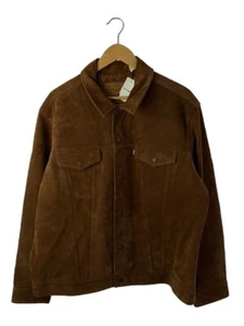 Levi's Leather Jacket Bespoke TypeⅢ Suede Trucker Brown Pocket Used Size XL - Picture 1 of 5