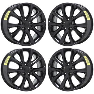 20" Dodge Durango Gloss Black wheels rims Factory OEM set 4 2496 EXCHANGE - Picture 1 of 8