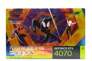 ZOTAC Gaming GeForce RTX 4070 12GB GDDR6X AMP AIRO Spiderman Graphics Card - Photo 1/18