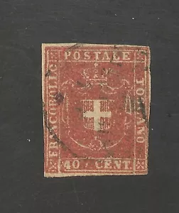 Tuscany #21a F USED - 1860 40c Coat Of Arms - SCV $440.00 - Picture 1 of 1