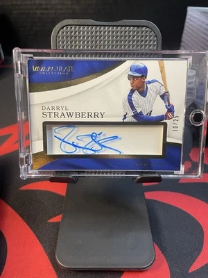 2017 Panini Immaculate Darryl Strawberry Shadowbox Auto /25 - Image 1 of 2