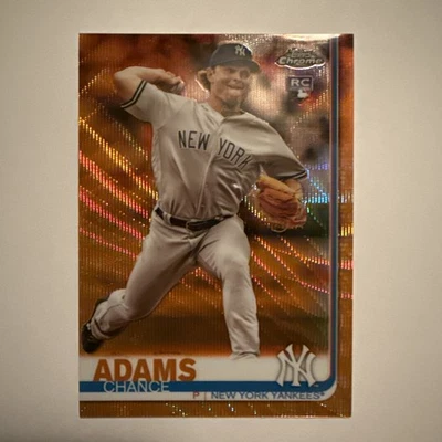 2019 Topps Chrome Orange Refractor Chance Adams ROOKIE 9/25 T1 - Image 1 of 2