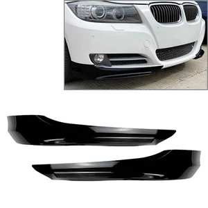 Frontstoßstangen-Lippenschürzen für BMW 3er E90 4-türige Limousine 09–12 schwarz - Picture 1 of 9