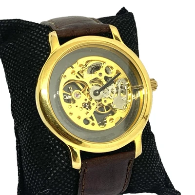 Vintage Regent Para Skeleton German Mechanical Wristwatch Foto 1 de 4