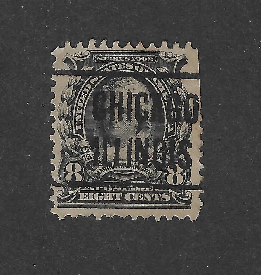 Scott # 306, 8 cents violet black, Martha, 1903, used, VF, Chicago - Image 1 of 1