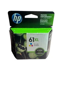 Genuine HP 61xl CH564WN#140 Tri-Color High Yield Ink Cartridge EXPIRED 2015 - Picture 1 of 5