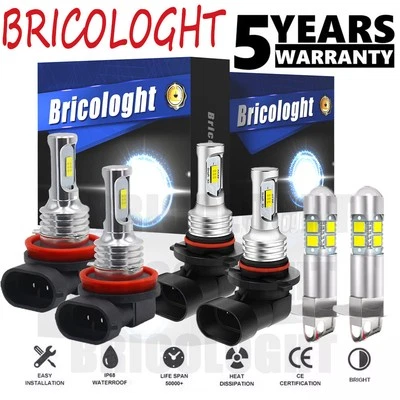 For Cadillac STS Base Sedan 4-Door 2005-2011 LED Headlights Fog Lights Bulbs Kit - Image 1 of 4