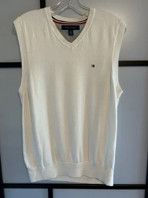 Tommy Hilfiger Suéter Chaleco Hombre Grande Color Crema Mezcla Algodón Foto 1 de 4