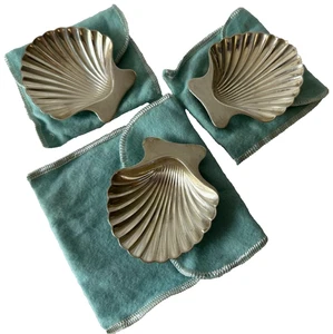 3 Mini Tiffany & Co. MAKERS Sterling Silber Muschel Zubehör Tablett Schale mit Etui - Bild 1 von 13