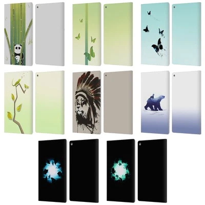 OFFICIAL ALYN SPILLER ANIMAL ART LEATHER BOOK WALLET CASE FOR AMAZON FIRE - Image 1 of 4