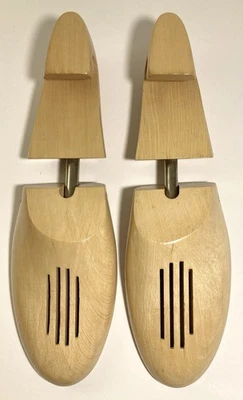 Vtg Mens Shoe Trees Light Biege Natural Wood 13 Made In Yugoslavia - Image 1 of 4