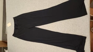 Pantalone MM1 donna gamba media larga pull on Italia minimalista elasticizzato floreale nuovo - Foto 1 di 11