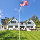 20ft Sectional Flag Pole Ball Top Kit 16 Gauge & 3