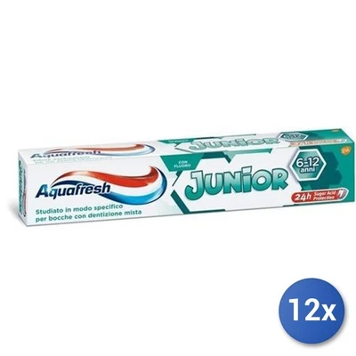 12x Bundle Aquafresh Dentifricio 75 Ml. Junior 6+ Anni - Image 1 of 3