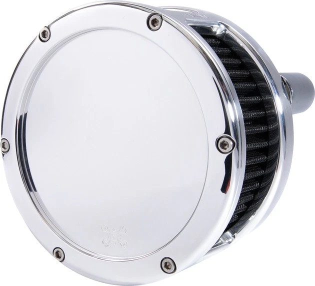 Feuling BA Series Air Cleaner Chrome With Solid Cover/Black Filter #5537 — 第 1/1 张图片