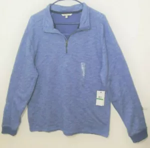 Giacca pullover donna blu 1/4 zip CALVIN KLEIN JEANS nuova con etichette grande vendita al dettaglio $69,50 - Foto 1 di 4