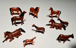 MOZ Miniatures HO scale Horses (10 horses), model railway layout / diorama - Picture 1 of 2