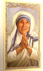 Tarjeta de oración laminada Santa Madre Teresa de Calcuta, nueva #PCL-24 - Imagen 1 de 2
