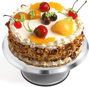 12" Cake Turntable, Aluminium Cake Stand Decorating Display Revolving Cake Stand - Picture 1 of 7
