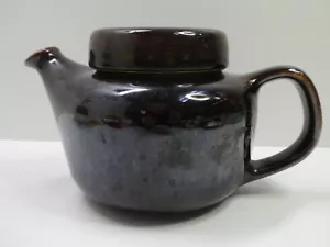VINTAGE ARABIA TEA POT TEA INFUSER BROWN GLOSS GLAZE POT MID CENTURY POTTERY - Picture 1 of 8