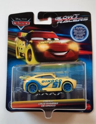 NOVITA' CARS Disney pixar DINOCO CRUZ RAMIREZ glow illumina mattel 1/55 maclama - Immagine 1 di 4